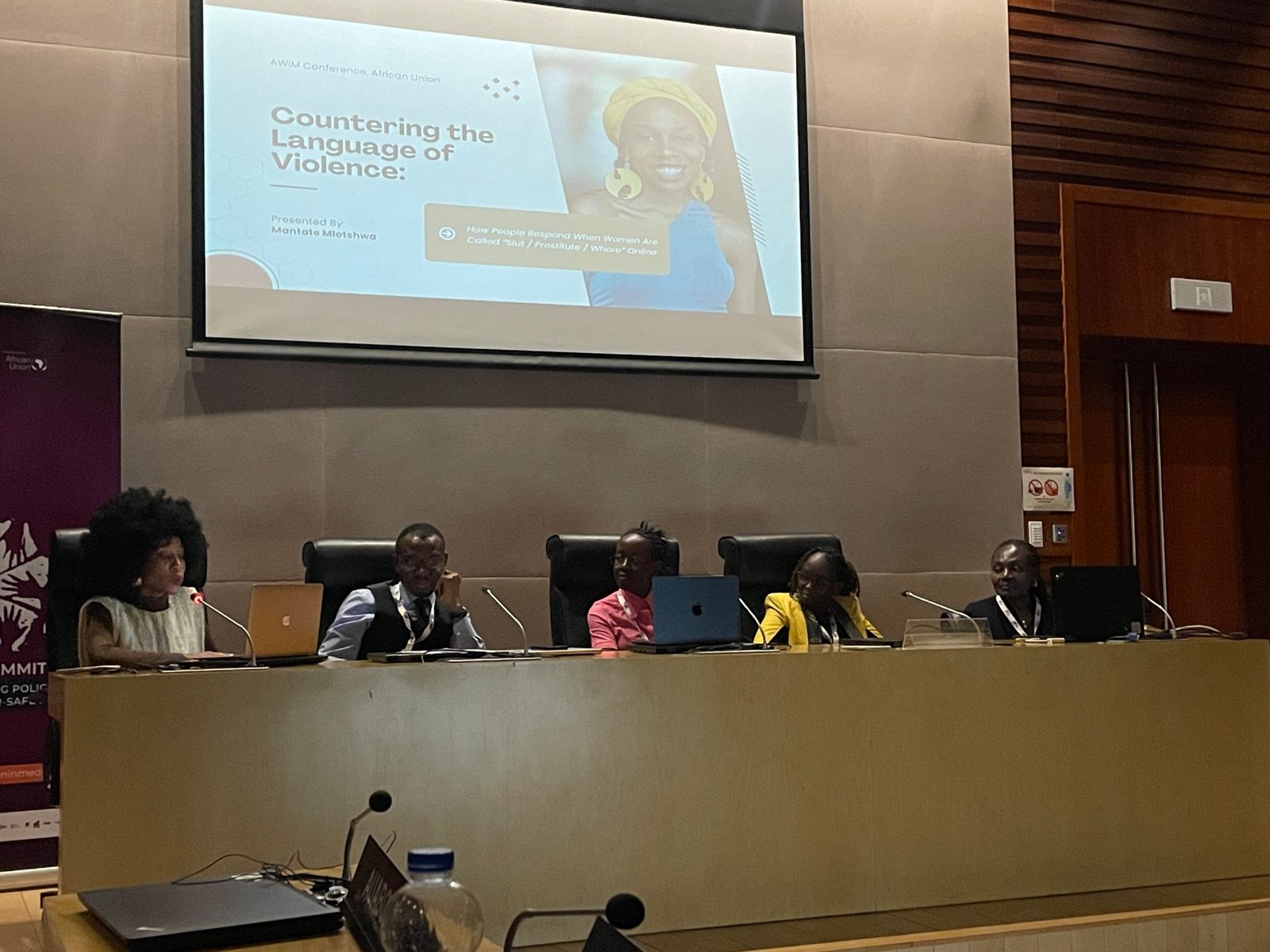 Mantate presenting at the African Union